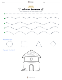 African Savanna printable worksheet preview