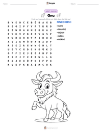 Gnu druckbare Arbeitsblatt Vorschau