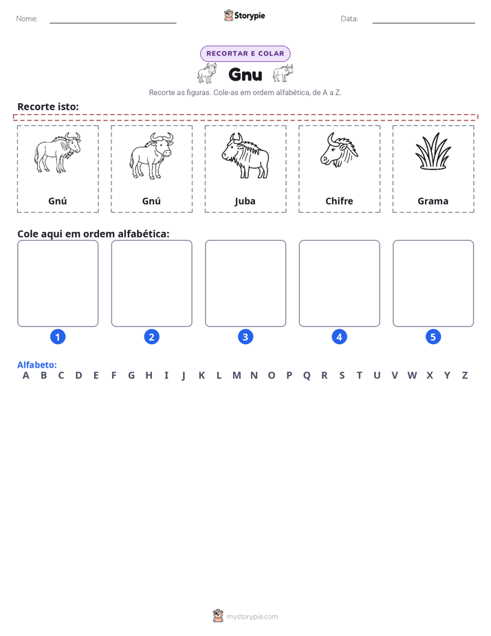 Recortar & Colar Alfabeto