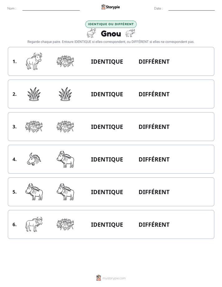 Identique ou Différent