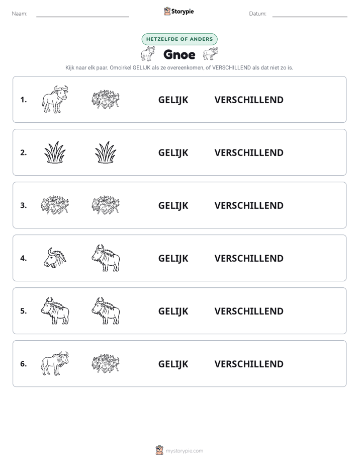Zelfde of Verschillend