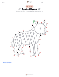 Spotted Hyena printable worksheet preview