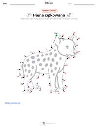 Podgląd drukowalnego arkusza ćwiczeń Hiena cętkowana