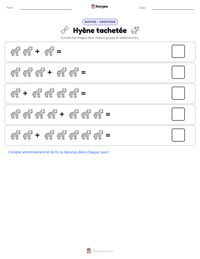 Aperçu de la feuille de travail imprimable Hyène tachetée