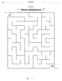 Podgląd drukowalnego arkusza ćwiczeń Hiena cętkowana