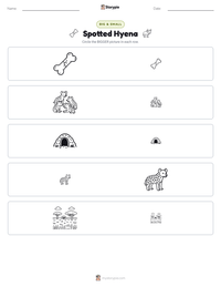 Spotted Hyena printable worksheet preview