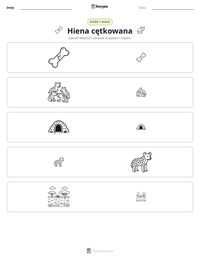 Podgląd drukowalnego arkusza ćwiczeń Hiena cętkowana