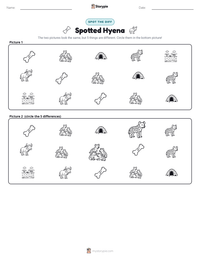 Spotted Hyena printable worksheet preview