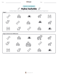 Aperçu de la feuille de travail imprimable Hyène tachetée