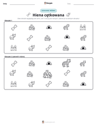 Podgląd drukowalnego arkusza ćwiczeń Hiena cętkowana