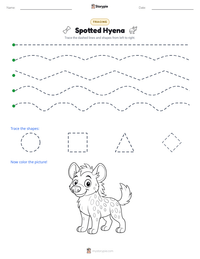 Spotted Hyena printable worksheet preview