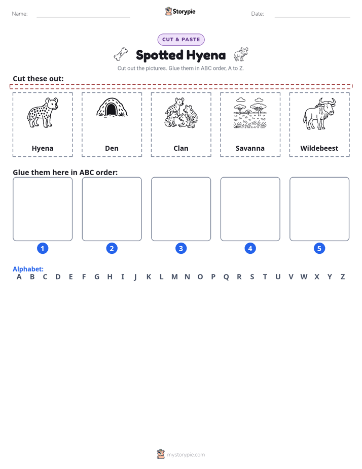 Cut & Paste Alphabet