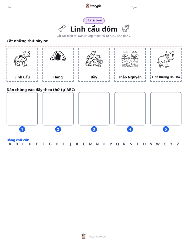 Cắt & Dán Chữ Cái
