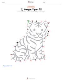 Bengal Tiger printable worksheet preview