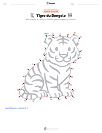 Aperçu de la feuille de travail imprimable Tigre du Bengale