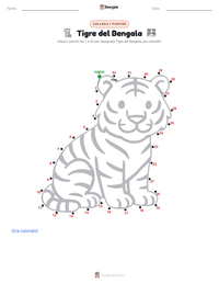 Anteprima della scheda stampabile di Tigre del Bengala