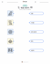 벵골호랑이 어린이용 인쇄 가능한 워크시트