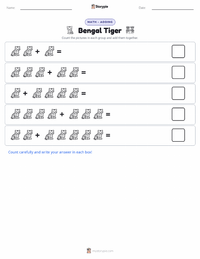 Bengal Tiger printable worksheet preview