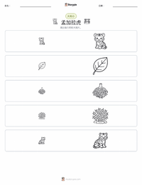 孟加拉虎 可打印工作表预览