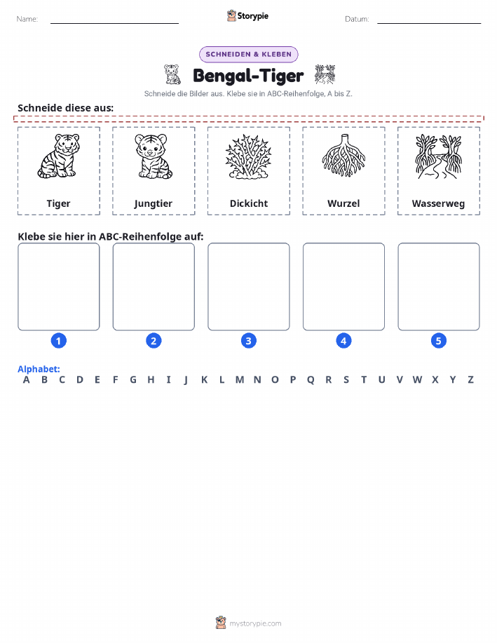 Schneiden & Einfügen Alphabet