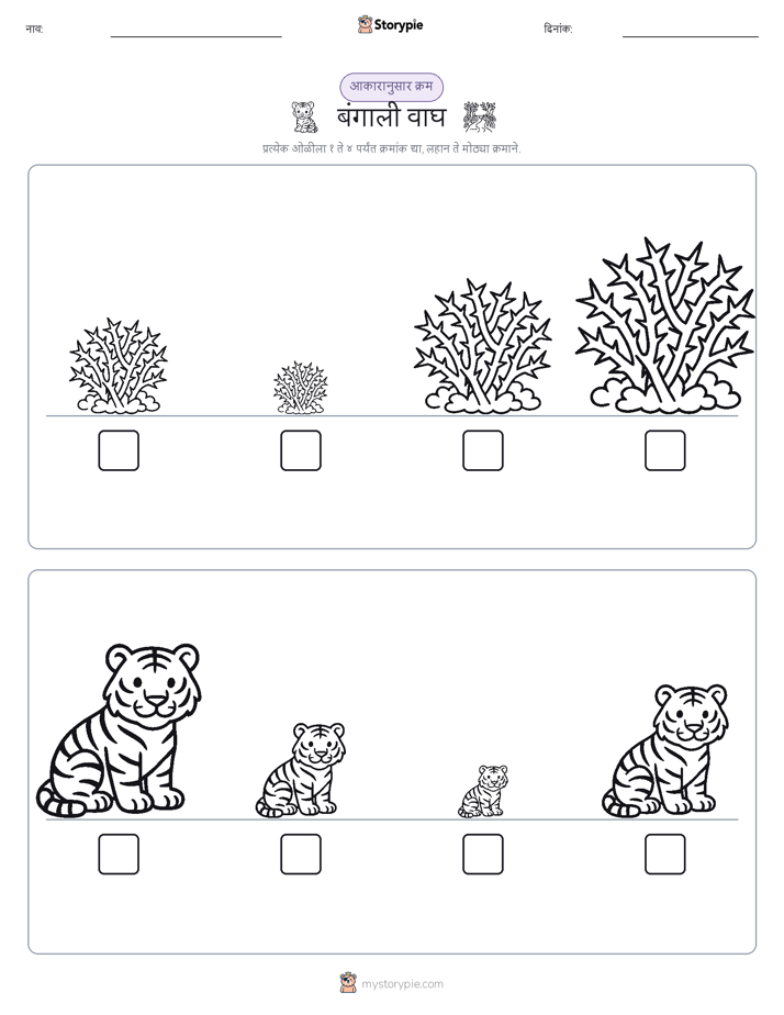 आकार क्रम