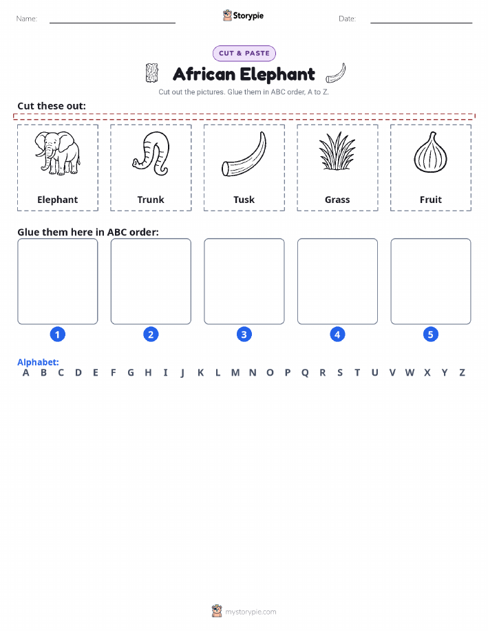 Cut & Paste Alphabet