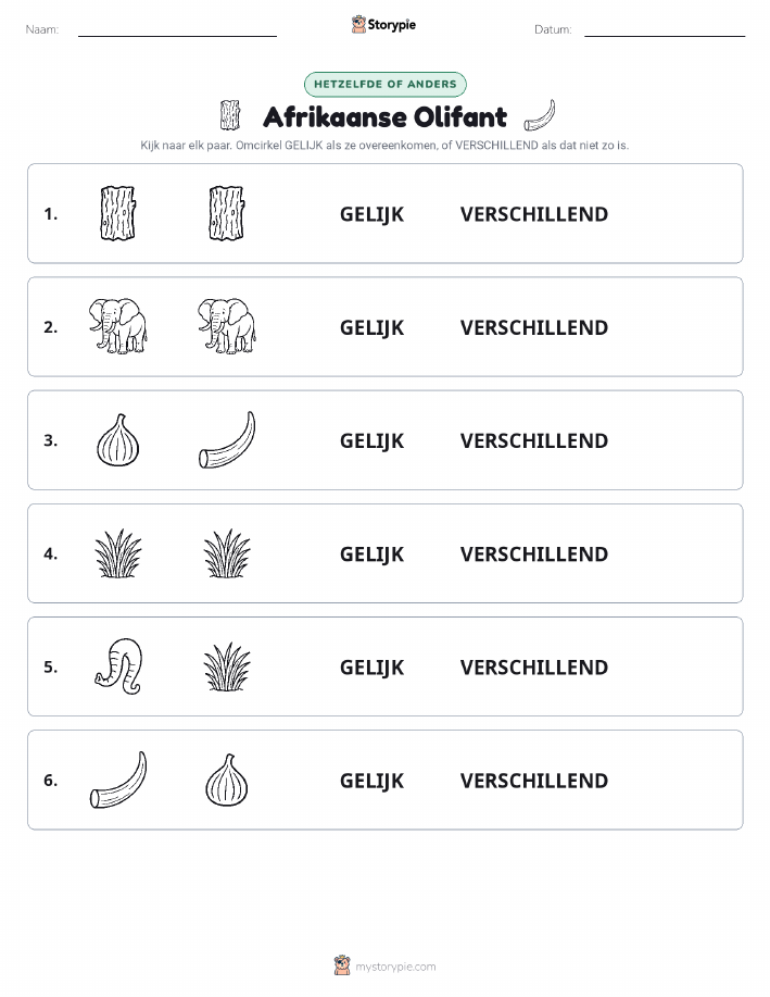 Zelfde of Verschillend