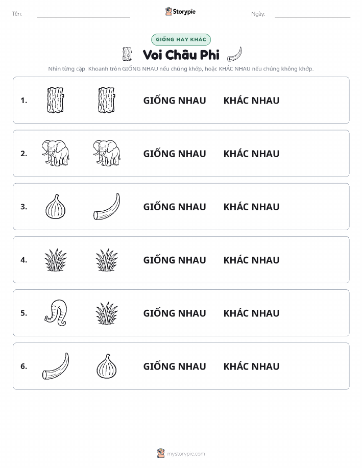 Giống Hay Khác