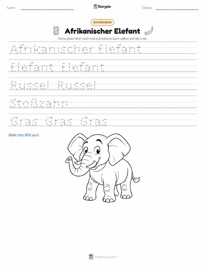 Schreibübung