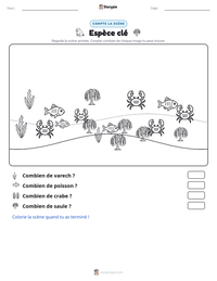 Aperçu de la feuille de travail imprimable Espèce clé