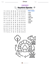 Keystone Species printable worksheet preview