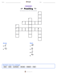 Poaching printable worksheet preview