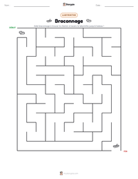 Aperçu de la feuille de travail imprimable Braconnage