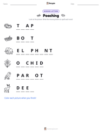 Poaching printable worksheet preview