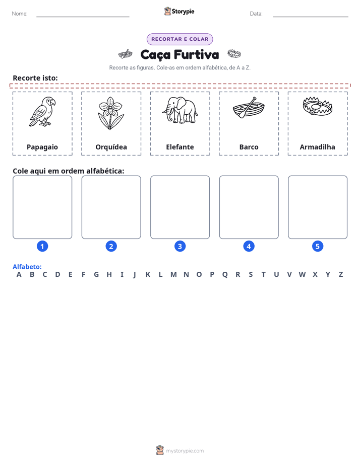 Recortar & Colar Alfabeto