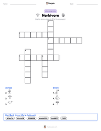 Herbivore printable worksheet preview