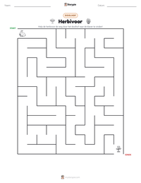 Herbivoor afdrukbare werkblad voorbeeld