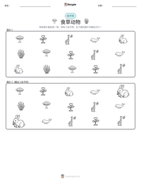 食草动物 可打印工作表预览