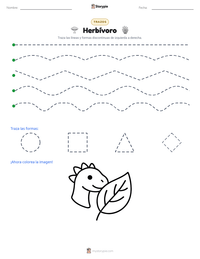 Vista previa de la hoja de trabajo imprimible de Herbívoro