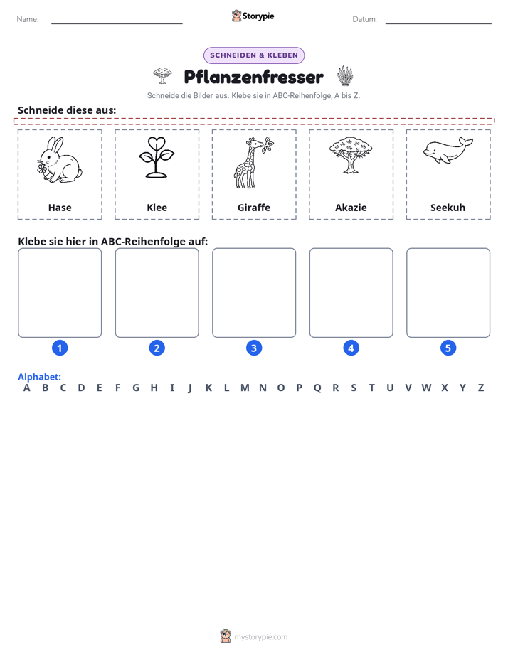 Schneiden & Einfügen Alphabet