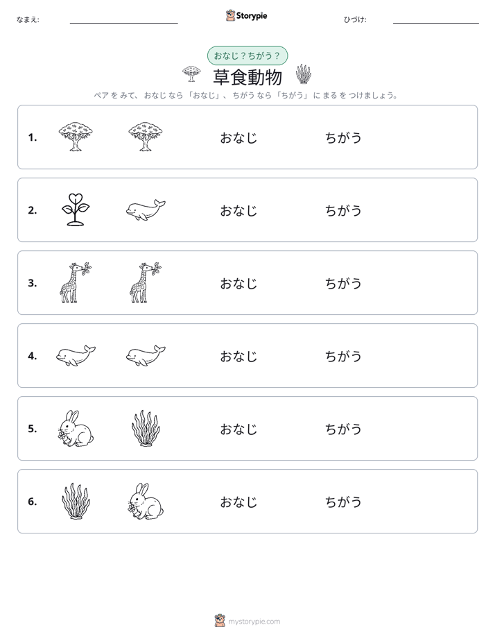同じか違うか