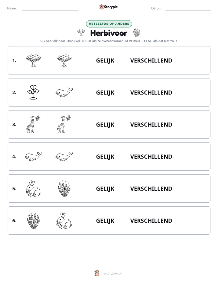 Zelfde of Verschillend