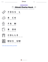 Othniel Charles Marsh printable worksheet preview