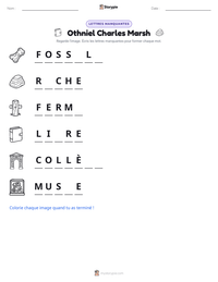 Aperçu de la feuille de travail imprimable Othniel Charles Marsh