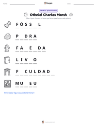 Prévia da folha de atividades imprimível Othniel Charles Marsh