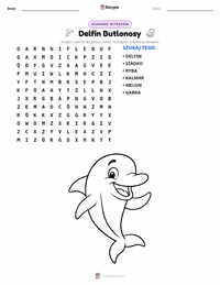 Podgląd drukowalnego arkusza ćwiczeń Delfin butlonosy