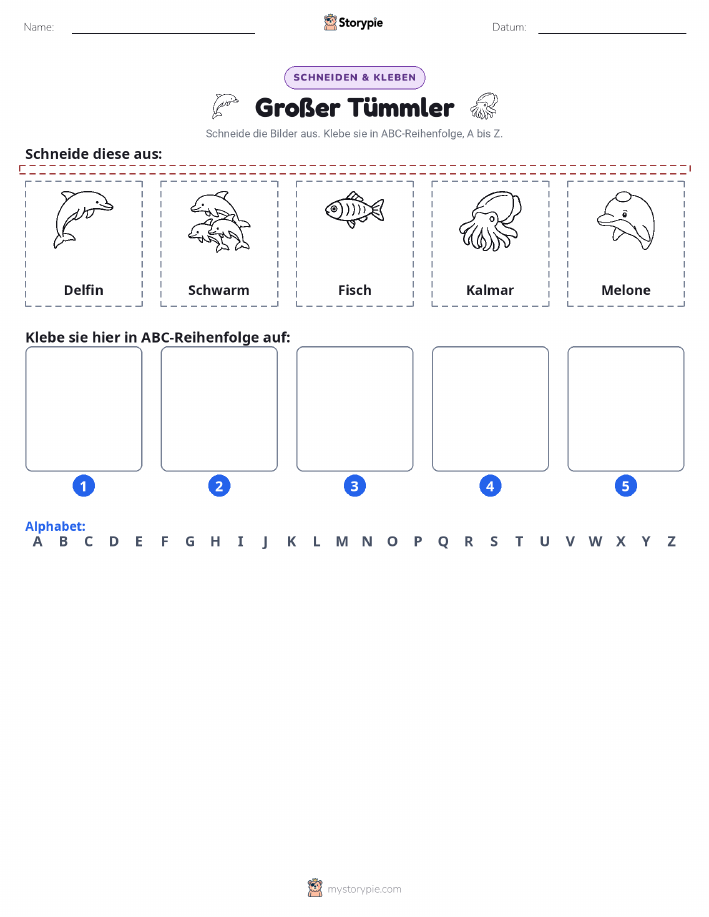 Schneiden & Einfügen Alphabet
