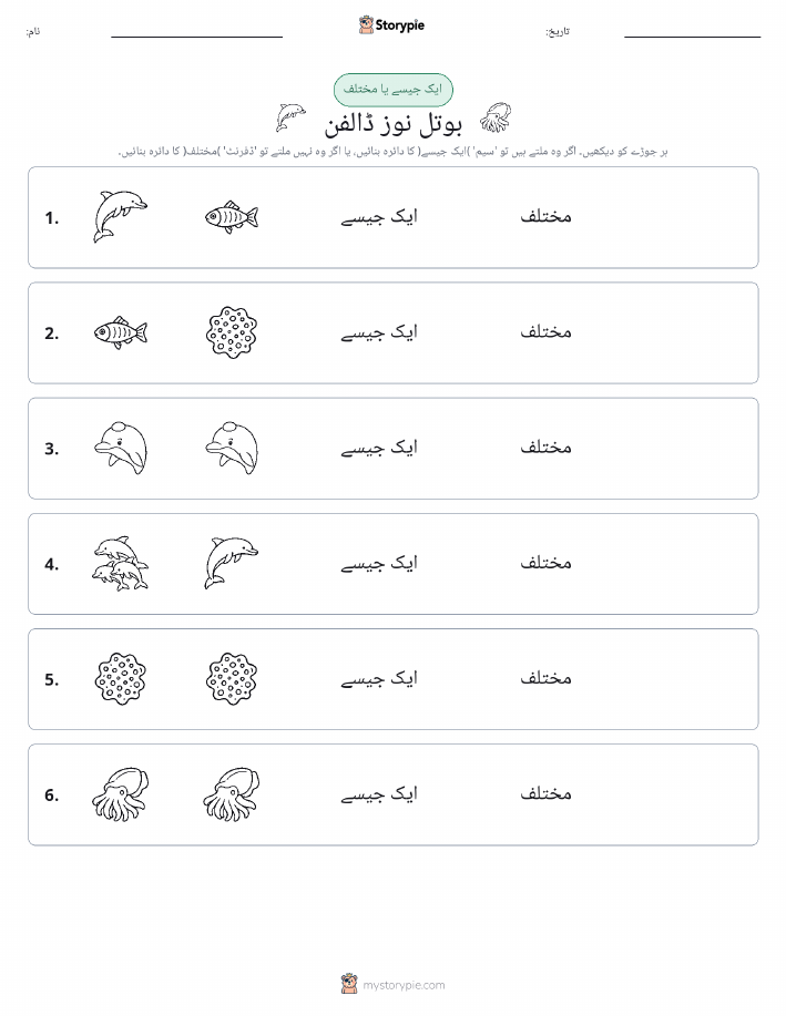 ایک جیسا یا مختلف