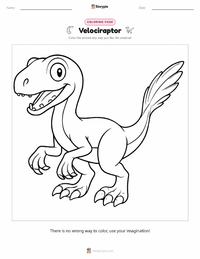 Velociraptor coloring page for kids