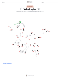 Velociraptor printable worksheet preview